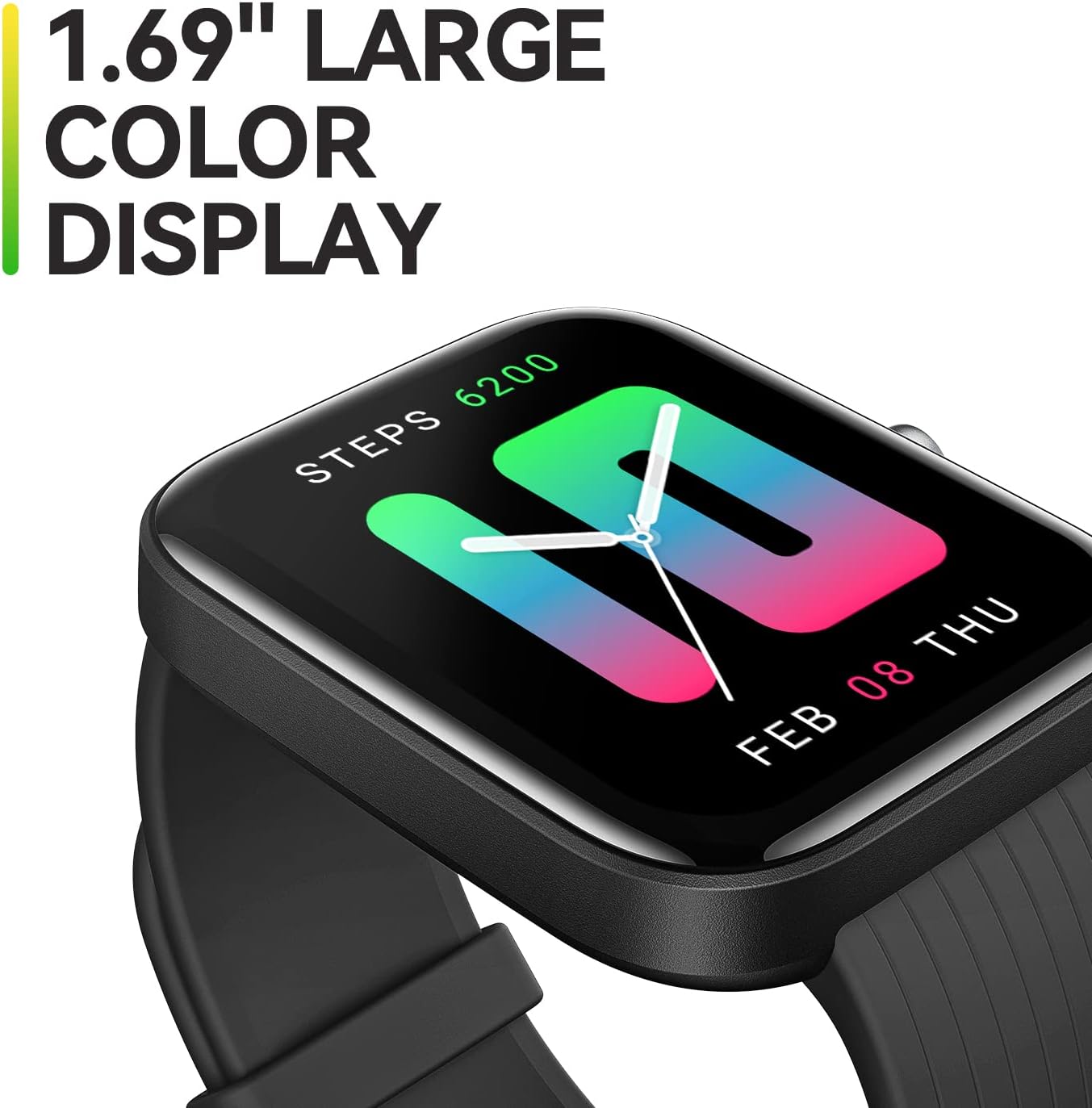 Amazfit Bip 3 Pro Smart Watch for Android iPhone, GPS, 1.69" Display, 14-Day Battery Life, 60+ Sports Modes, Blood Oxygen Heart Rate Monitor, Water-Resistant(Black) (Renewed) - Image 4