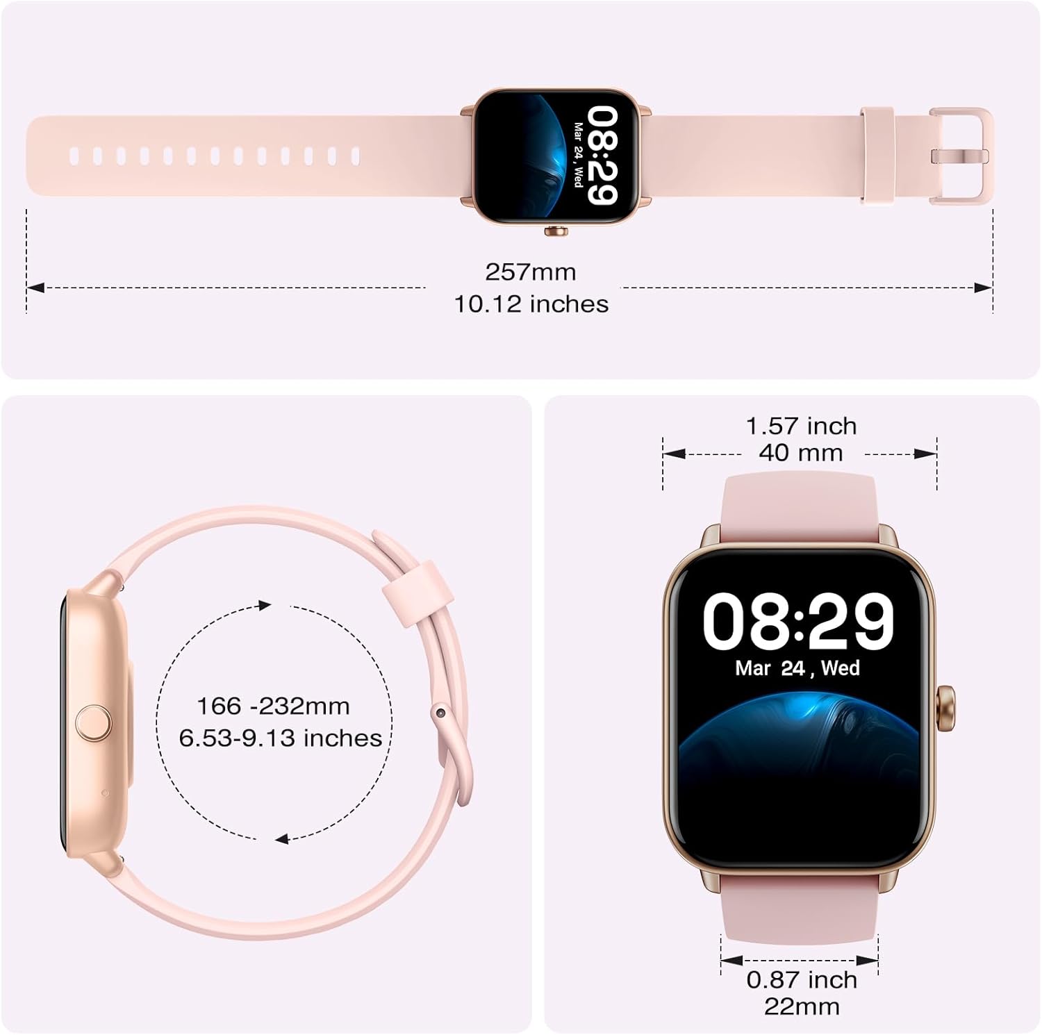 ENOMIR Smart watch for Women Men with Bluetooth Call,Smartwatch with Alexa Built-in,Heart Rate SpO2 Sleep Monitor,5ATM Waterproof,Step Calorie Activity Trackers and Smartwatches for iOS&Android Phones - Image 8