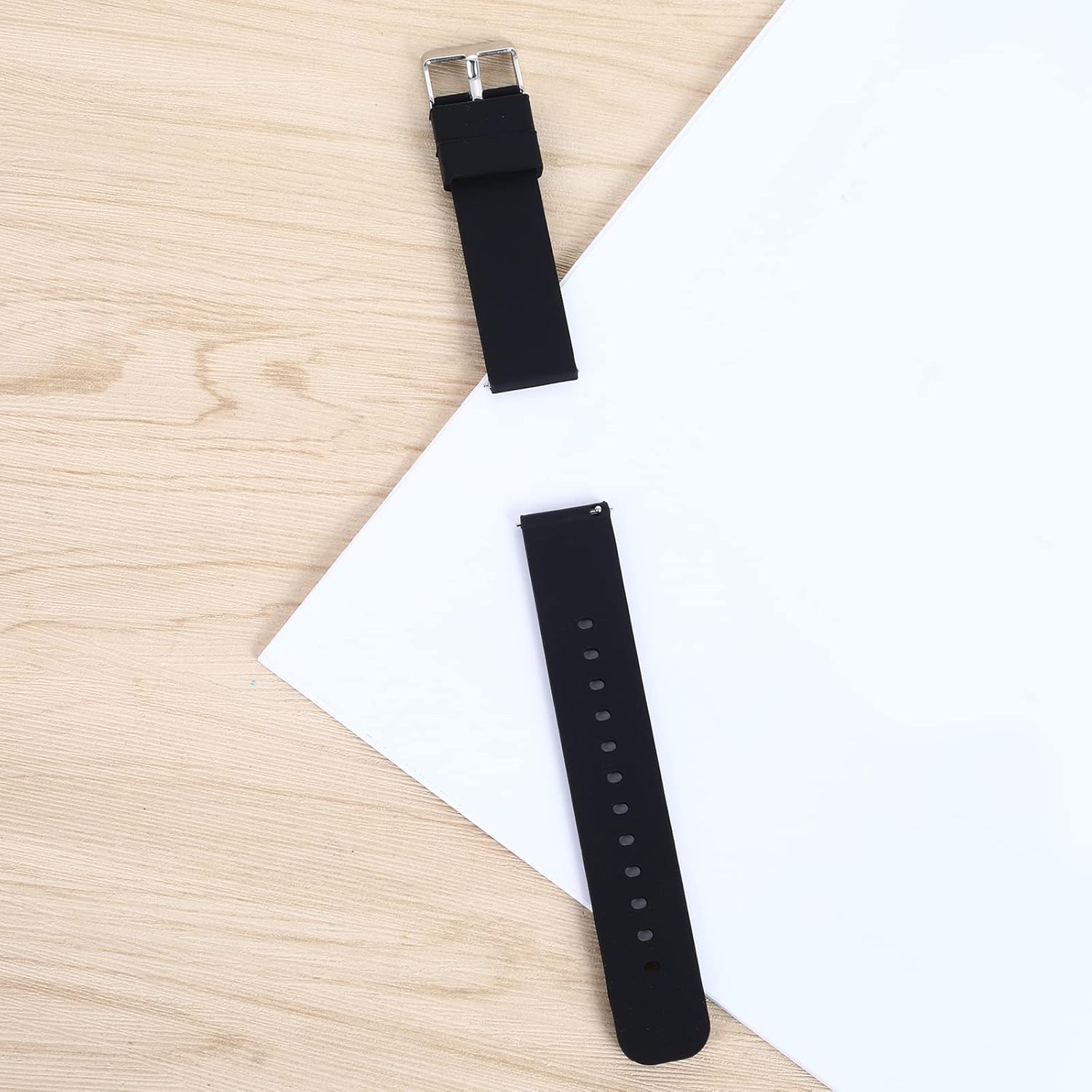 cobee Silicone Watch Bands, Quick Release Waterproof Soft Rubber Replacement Straps with Silver Plated Stainless Steel Buckle Smart Watch Straps Sport Watchbands Wrist Straps for Men Women - Image 8