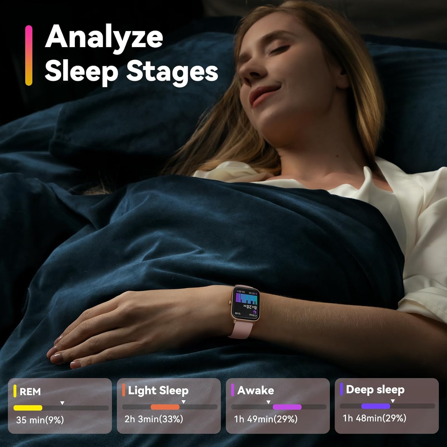 ENOMIR Smart watch for Women Men with Bluetooth Call,Smartwatch with Alexa Built-in,Heart Rate SpO2 Sleep Monitor,5ATM Waterproof,Step Calorie Activity Trackers and Smartwatches for iOS&Android Phones - Image 6