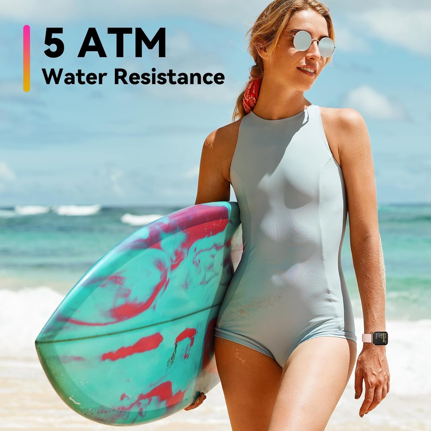 ENOMIR Smart watch for Women Men with Bluetooth Call,Smartwatch with Alexa Built-in,Heart Rate SpO2 Sleep Monitor,5ATM Waterproof,Step Calorie Activity Trackers and Smartwatches for iOS&Android Phones - Image 7