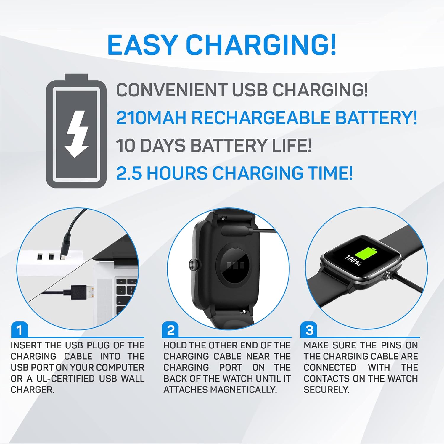 OCTANDRA Move VeryFitPro Smart Watch HR Heart Rate Sleep Monitor IP68 Waterproof Activity Fitness Tracker Step Counter Pedometer Exercise Running Watch Fitness Watches for Men & Women (ID205L) (Black) - Image 8